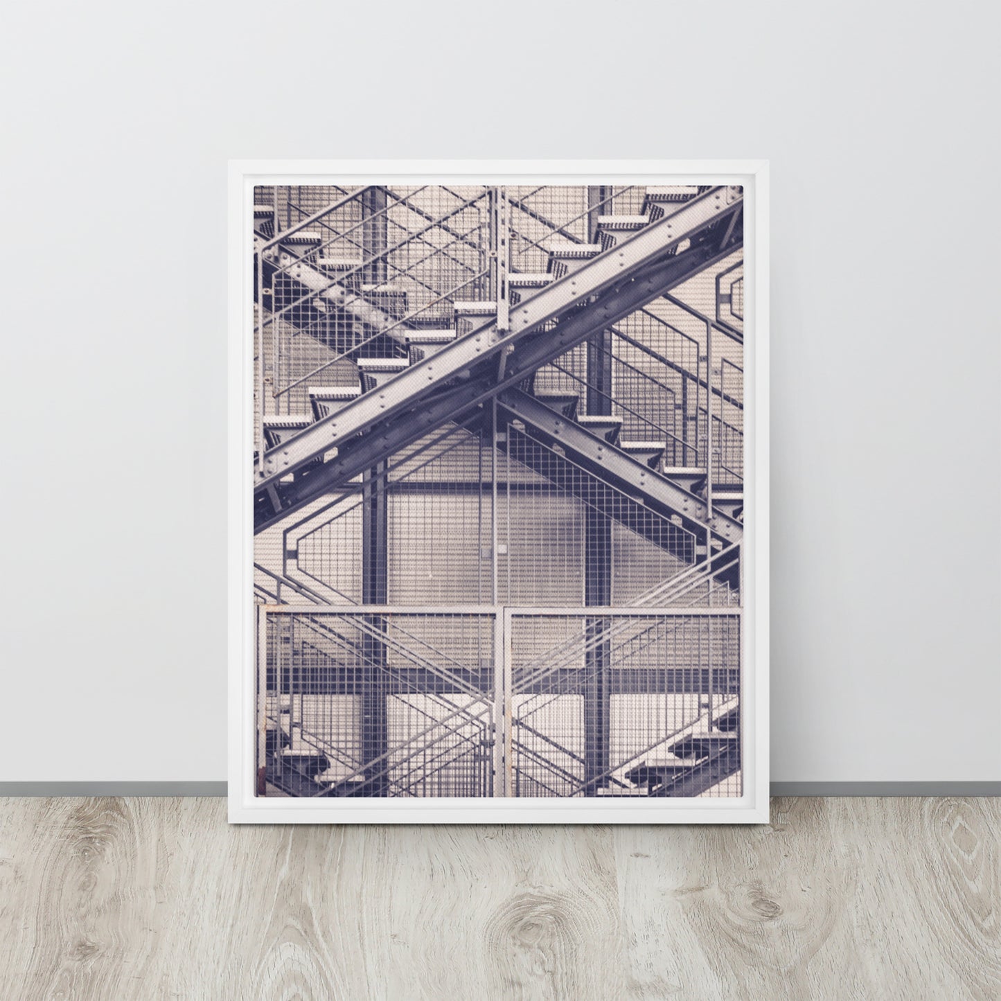 Stairs. Framed canvas