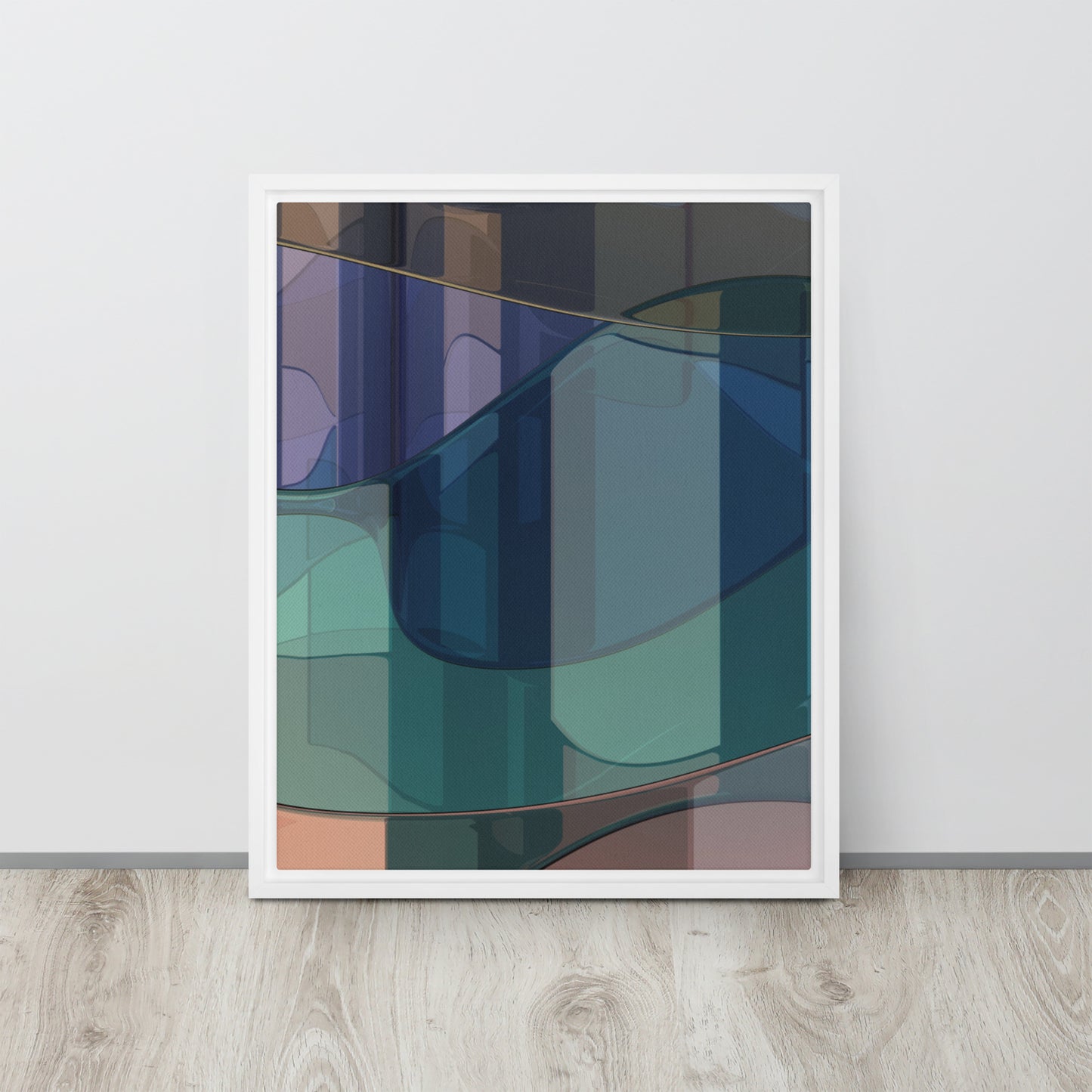 ABSTRACT. Framed canvas