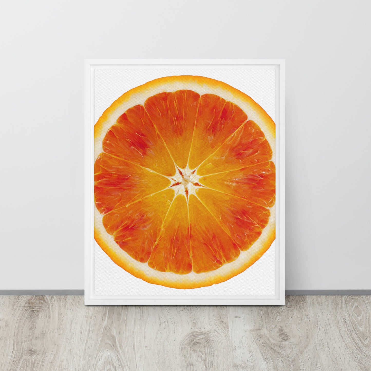 ORANGE. Framed canvas