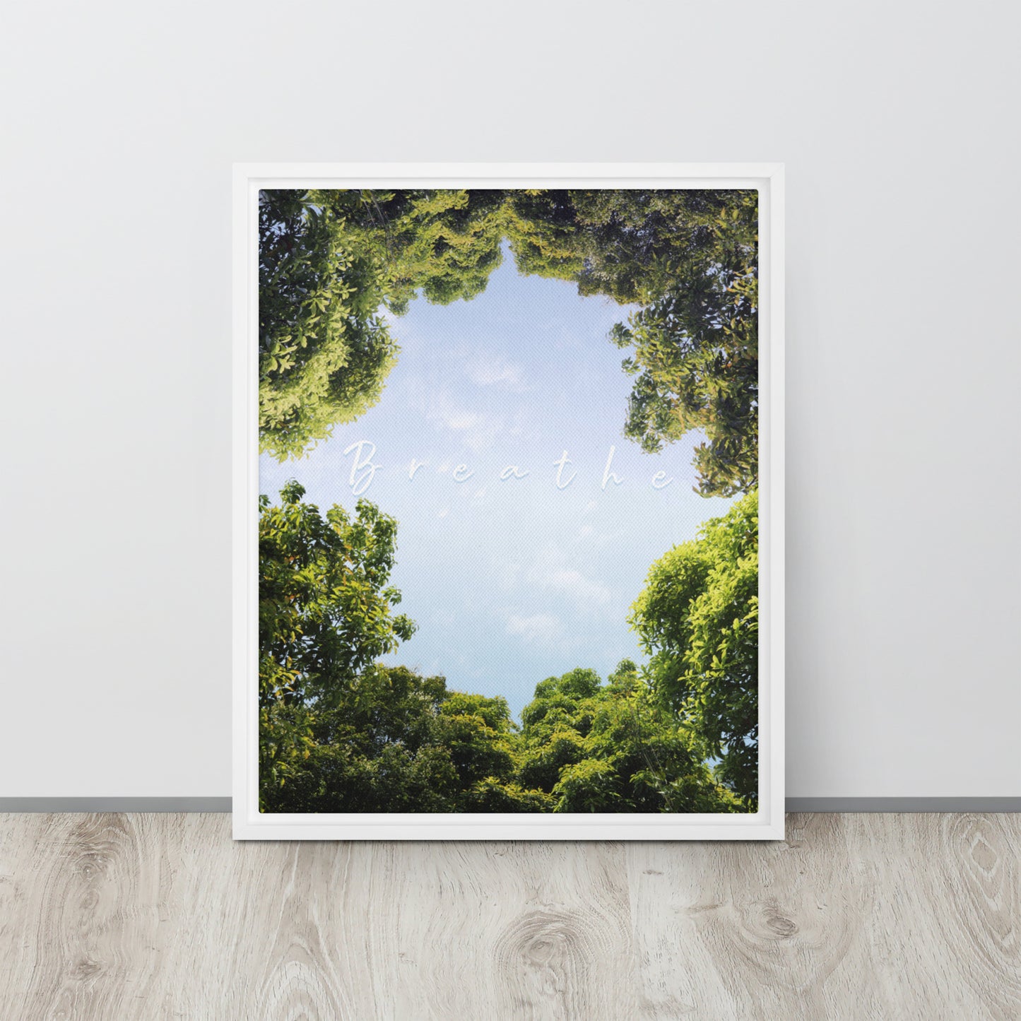 BREATHE. Framed canvas