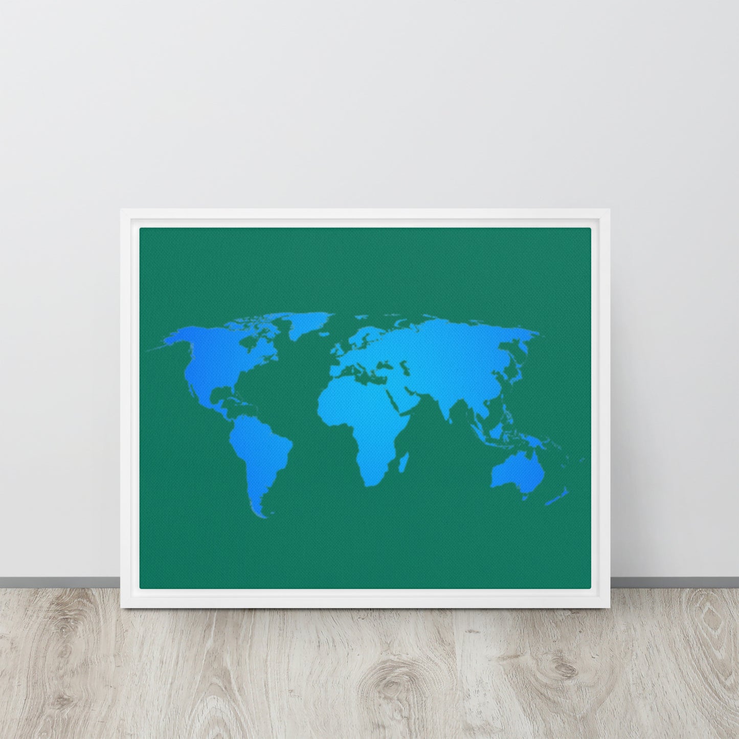 World Map, Framed canvas