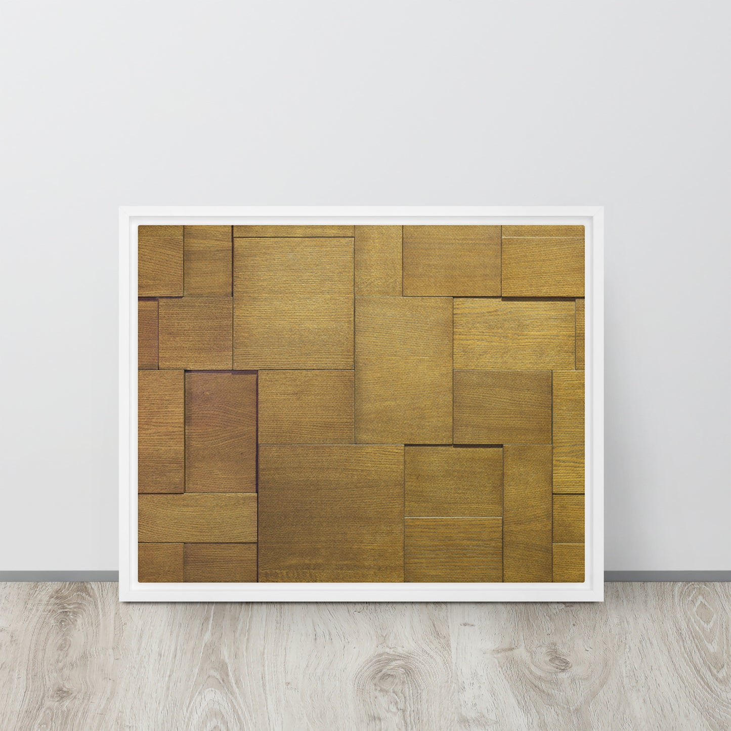 Modern Wood. Framed canvas