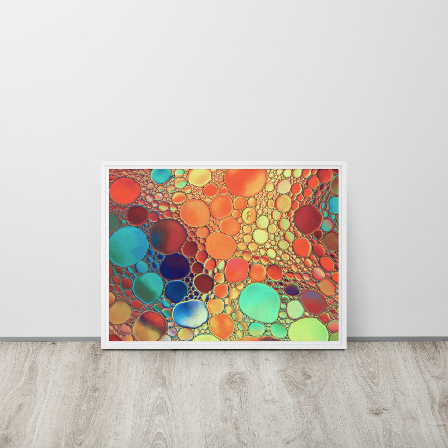 Bubbles 8. Framed canvas