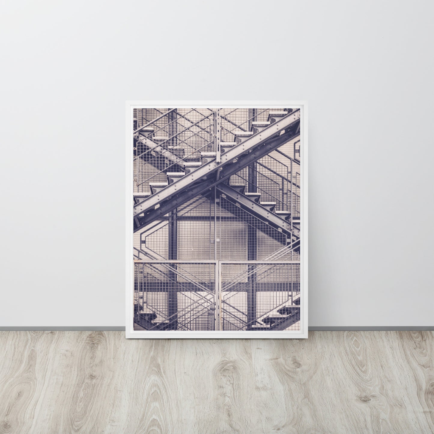 Stairs. Framed canvas