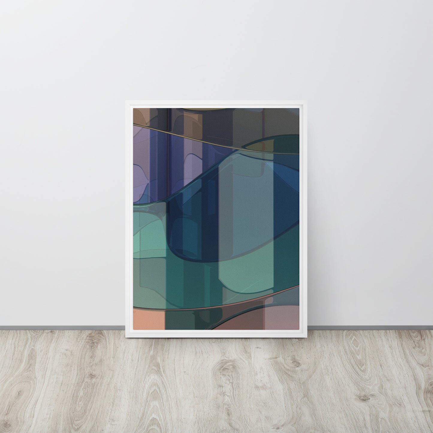 ABSTRACT. Framed canvas