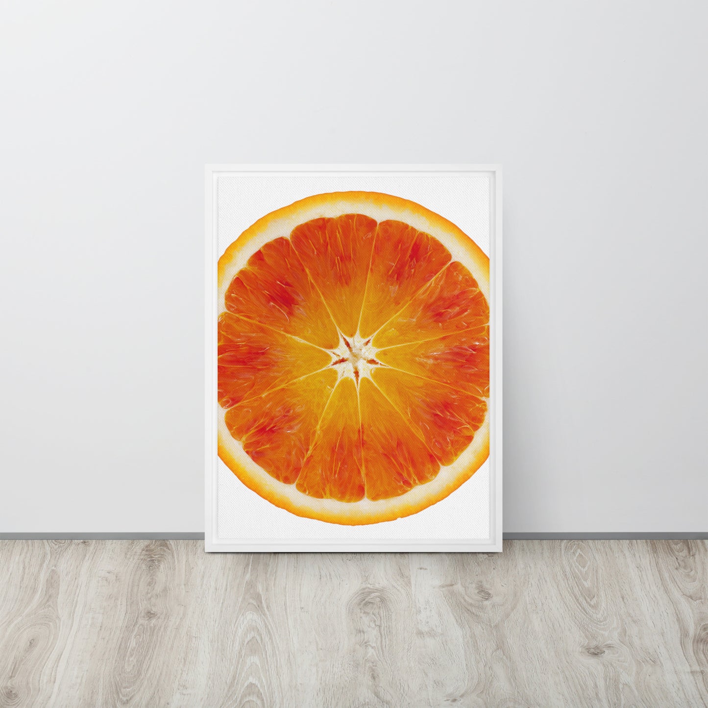 ORANGE. Framed canvas