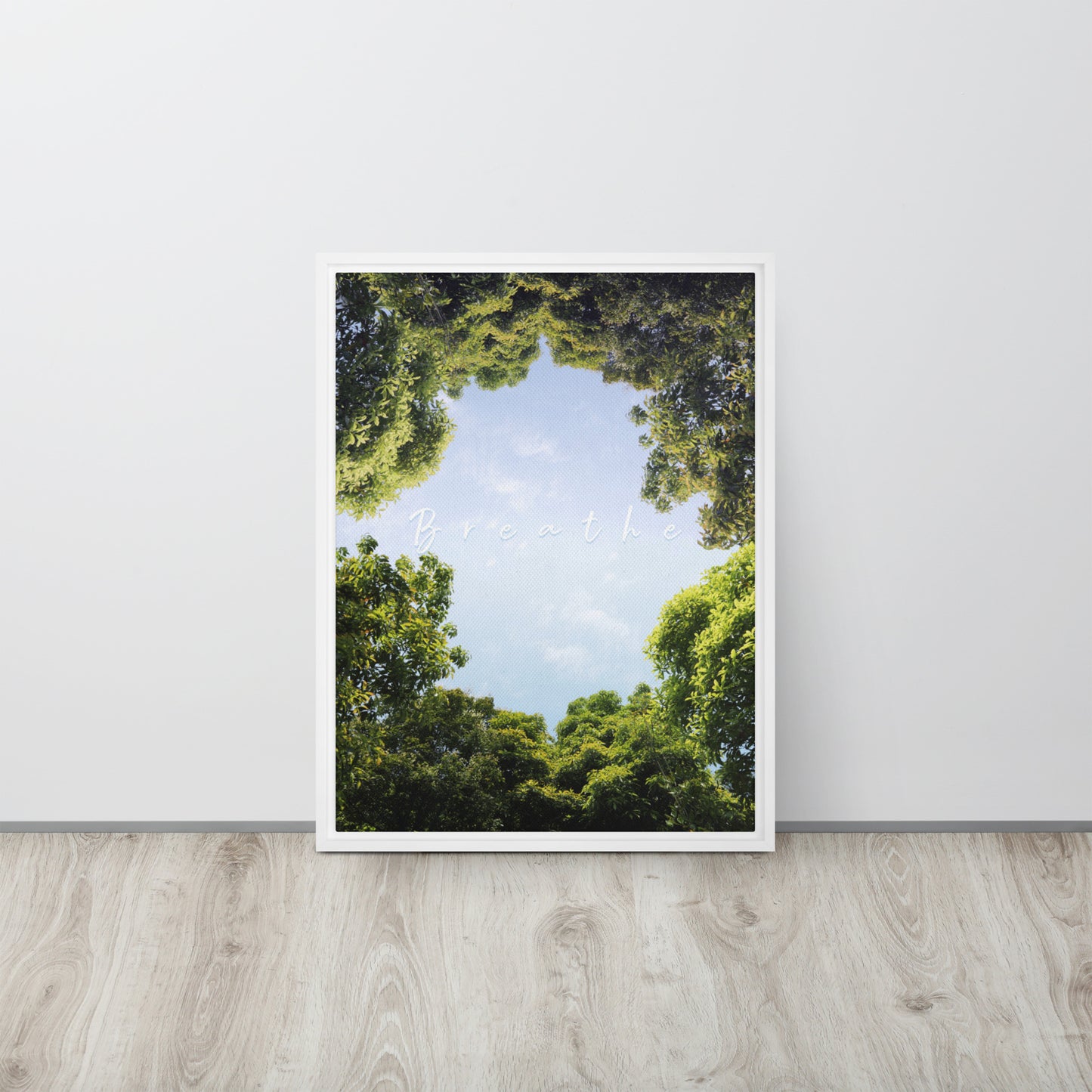 BREATHE. Framed canvas