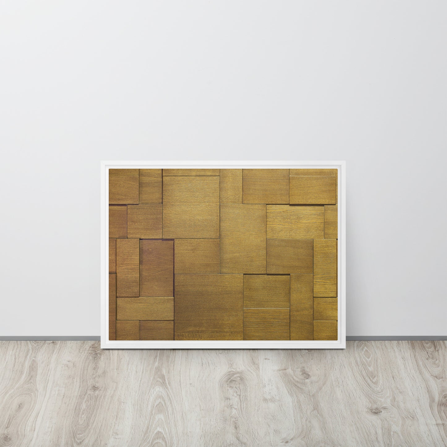 Modern Wood. Framed canvas