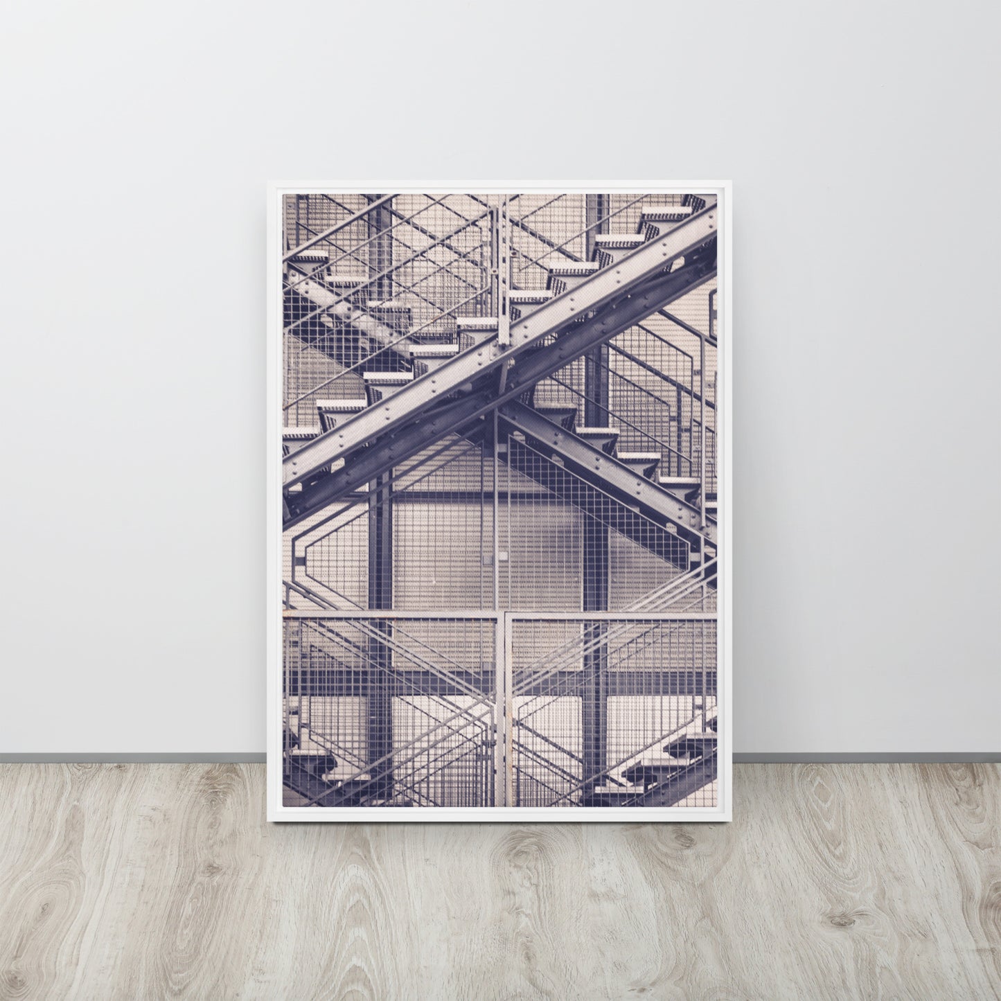 Stairs. Framed canvas