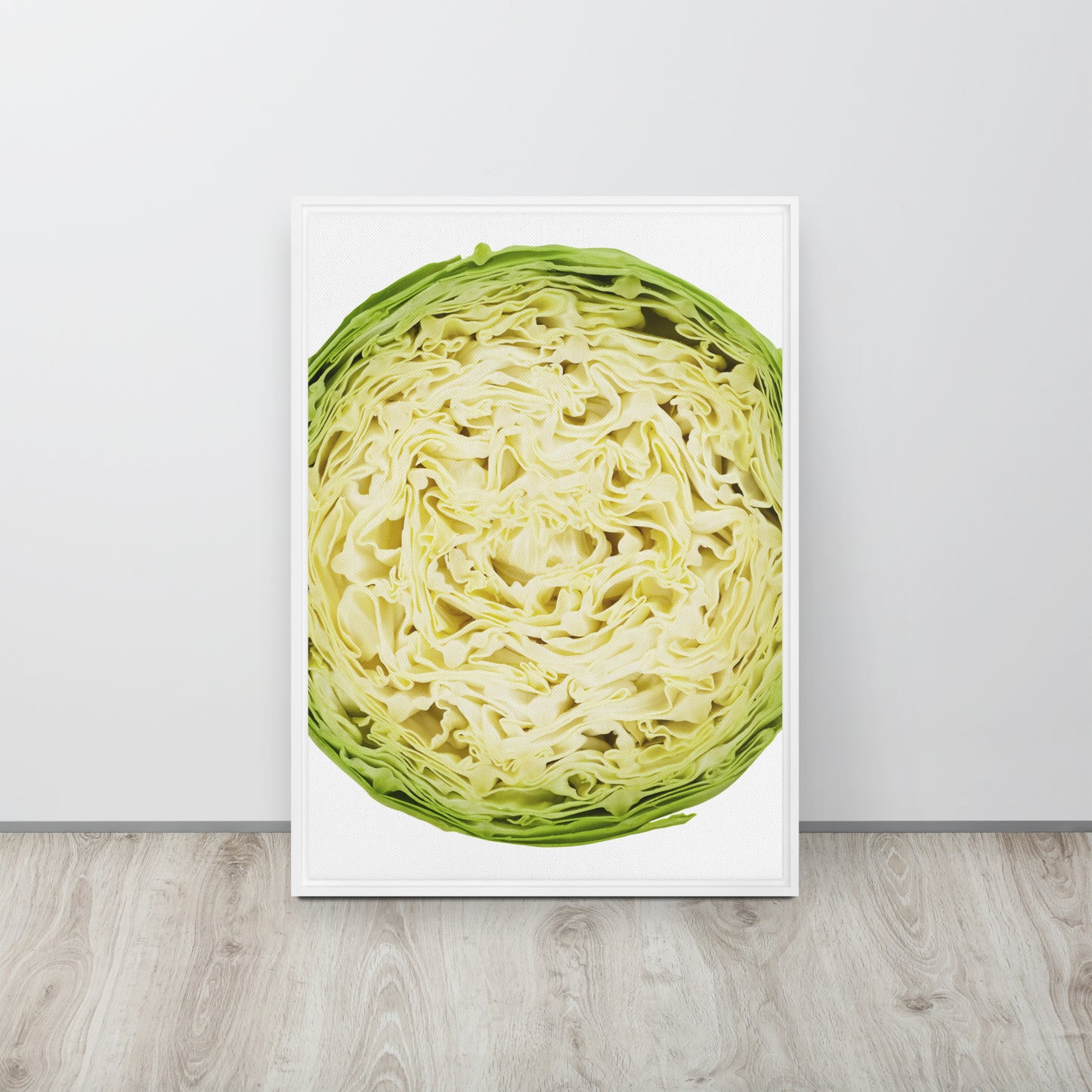 CABBAGE. Framed canvas