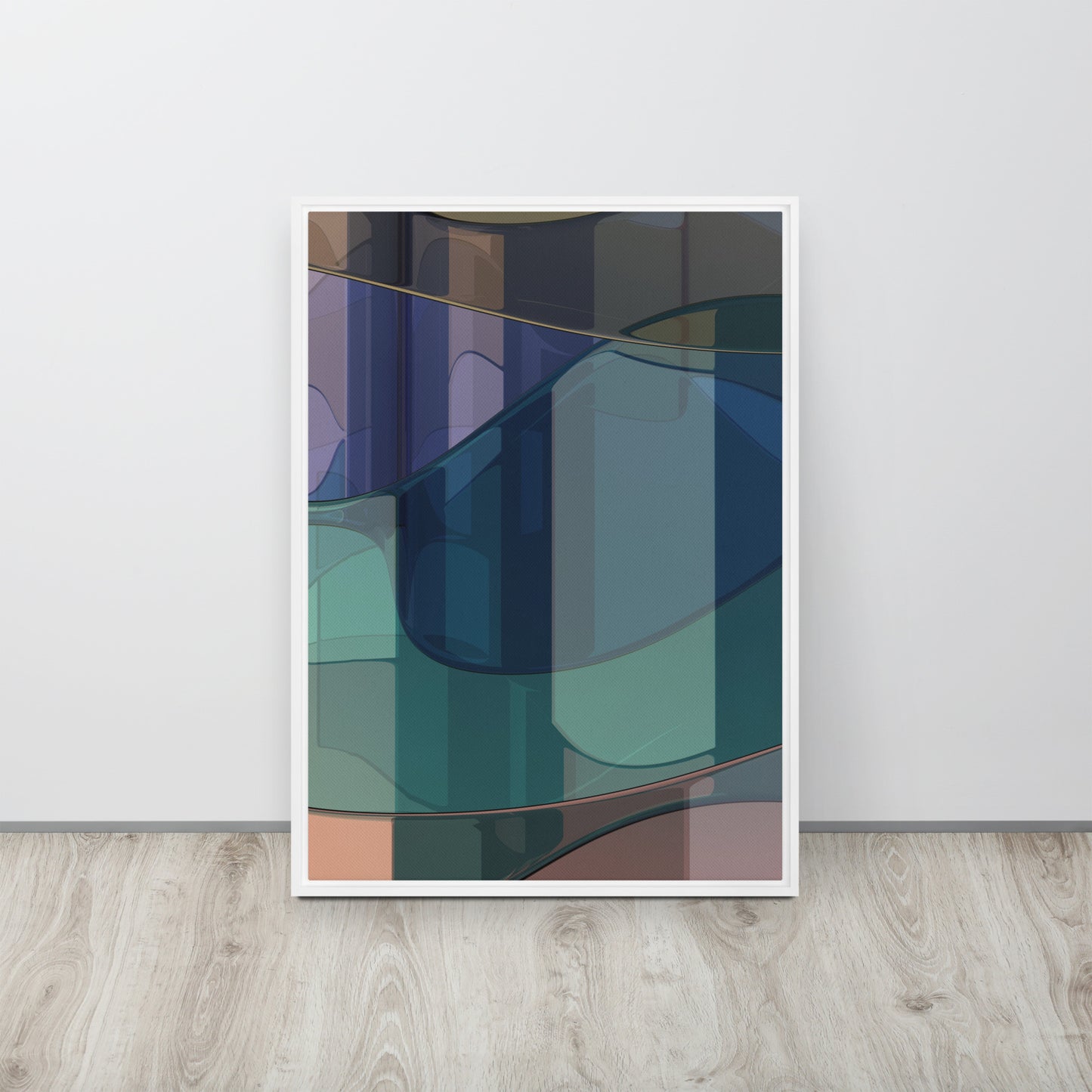 ABSTRACT. Framed canvas