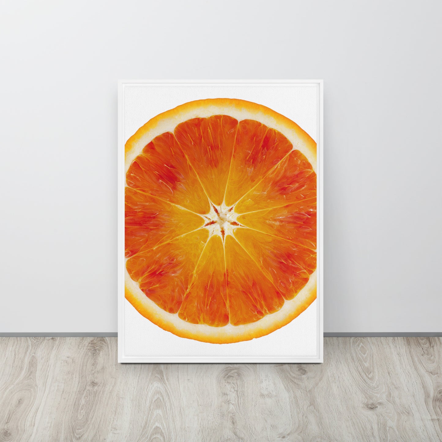 ORANGE. Framed canvas