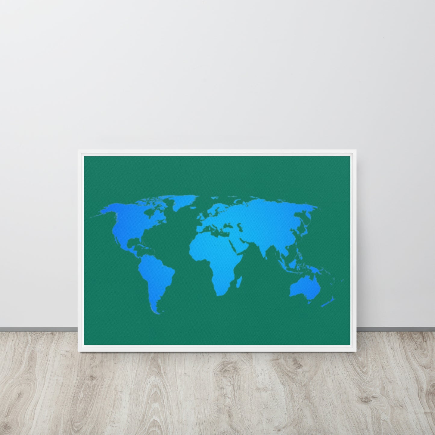 World Map, Framed canvas