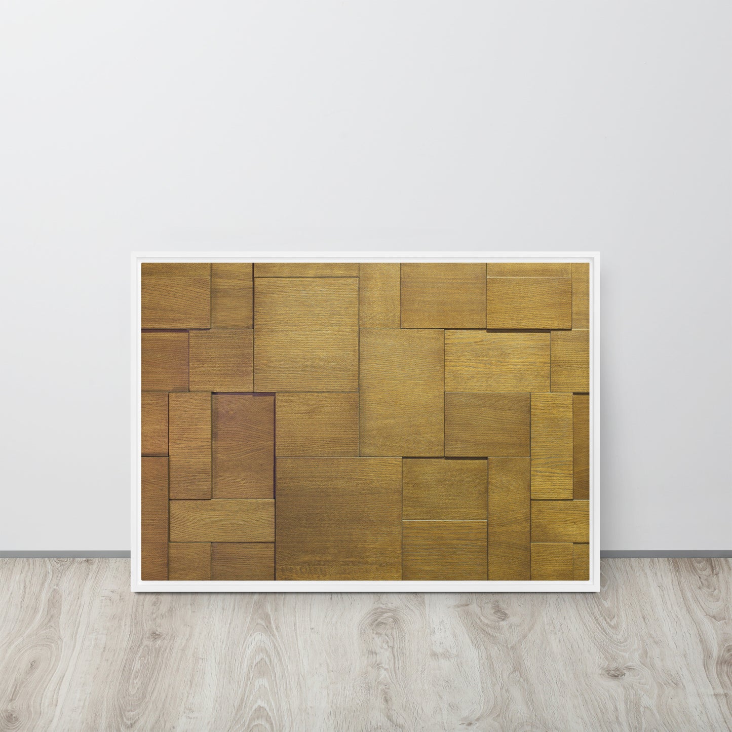 Modern Wood. Framed canvas