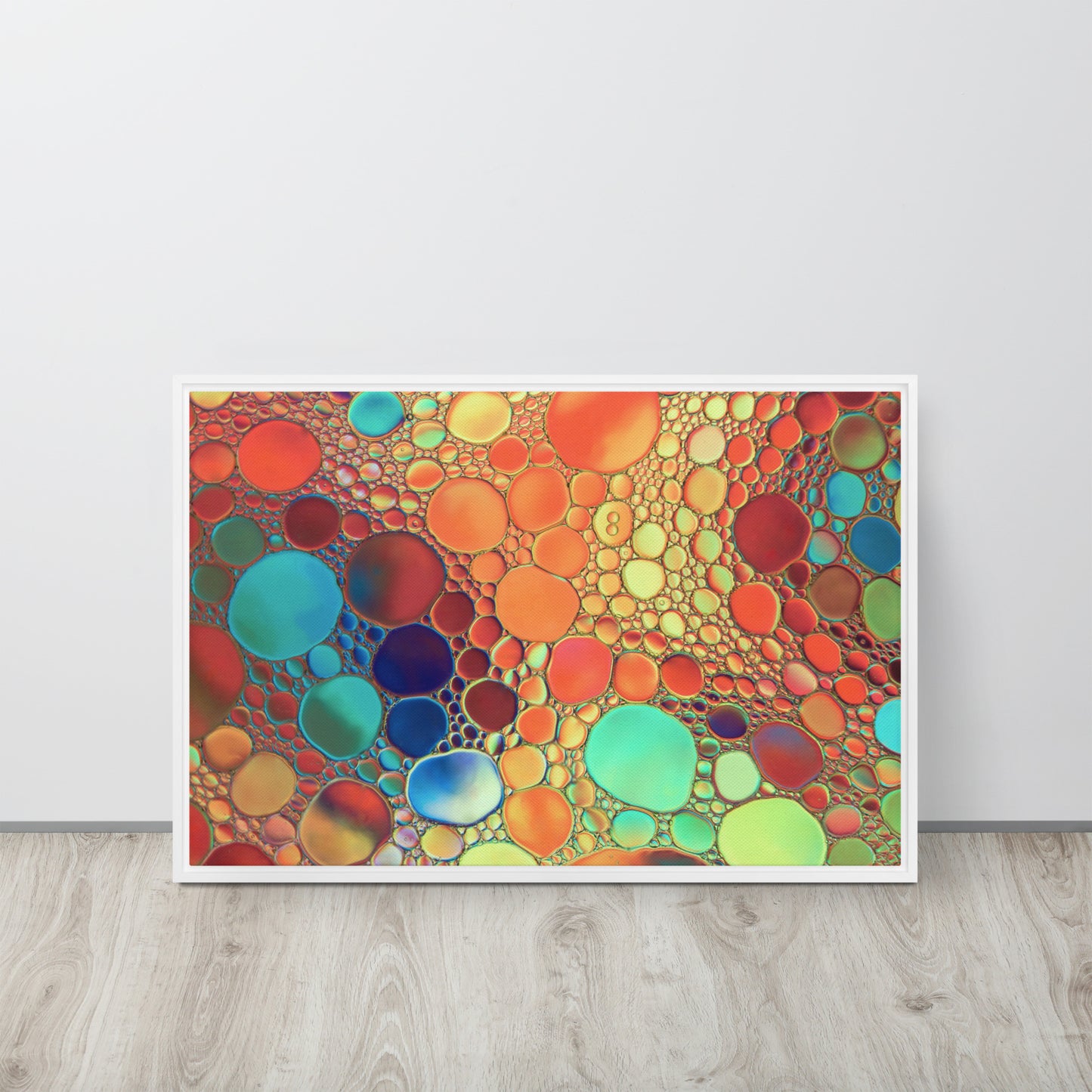 Bubbles 8. Framed canvas