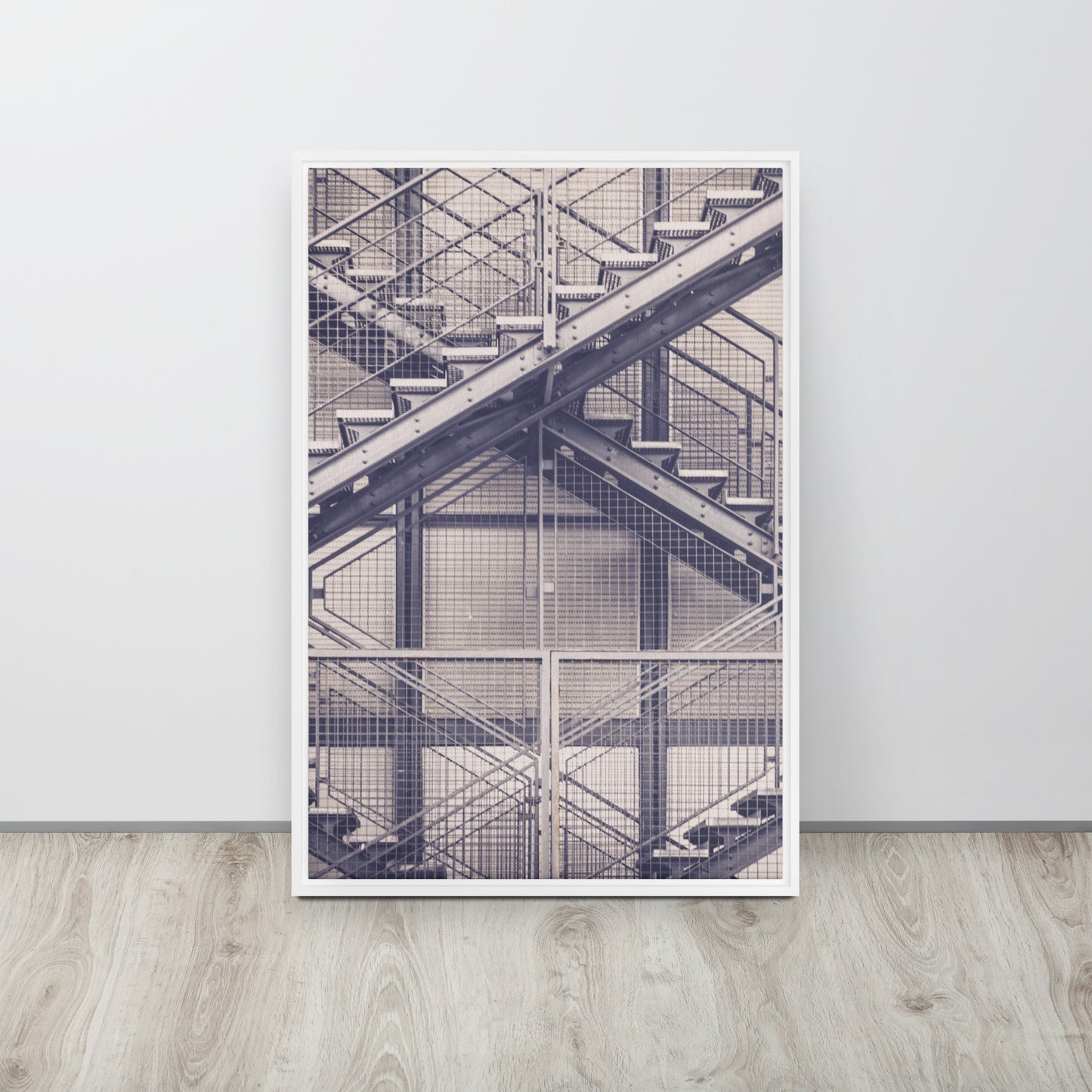 Stairs. Framed canvas