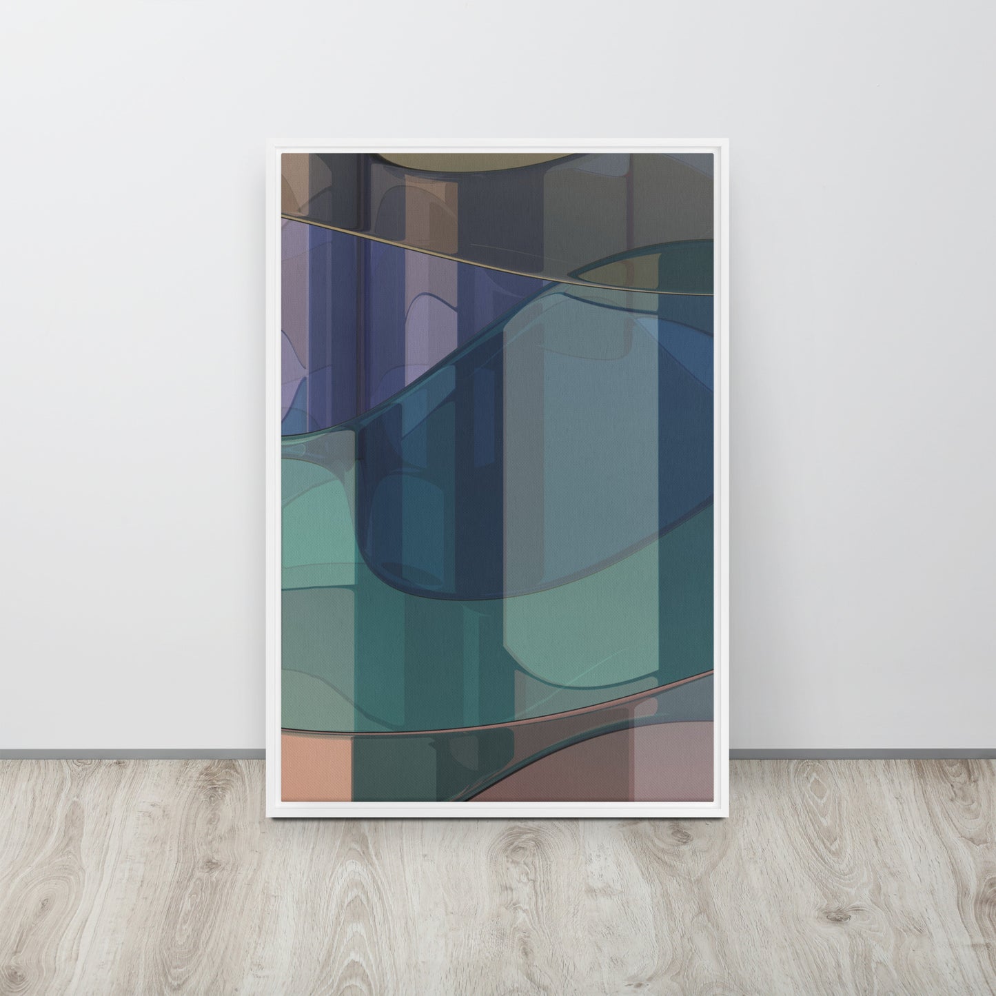 ABSTRACT. Framed canvas