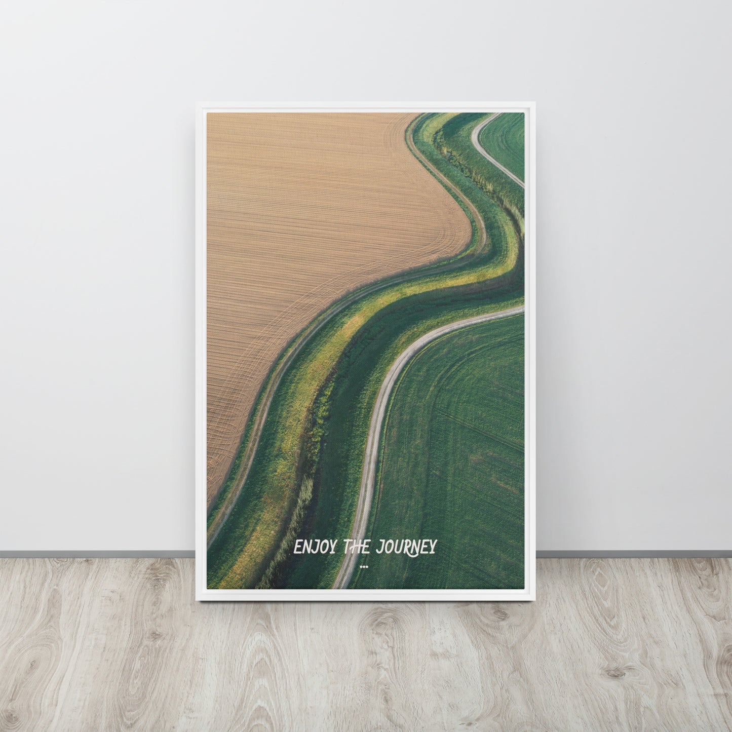 ENJOY THE JOURNEY. Framed canvas