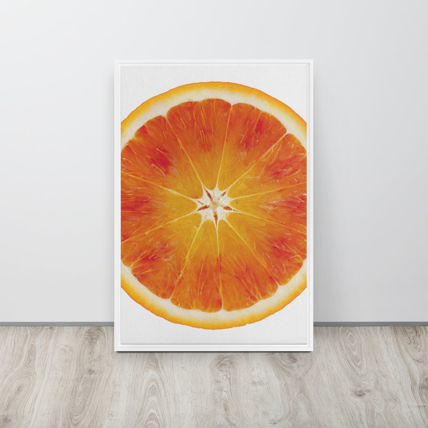 ORANGE. Framed canvas