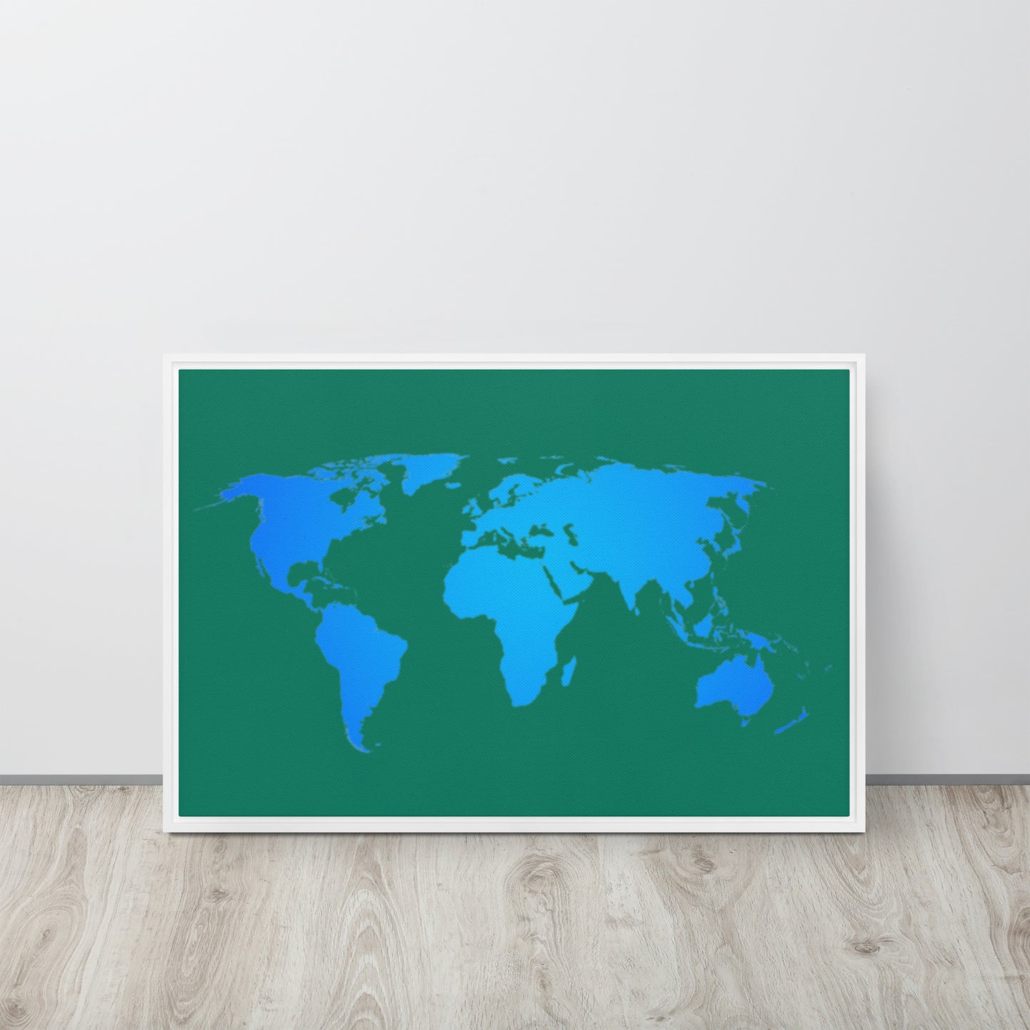 World Map, Framed canvas