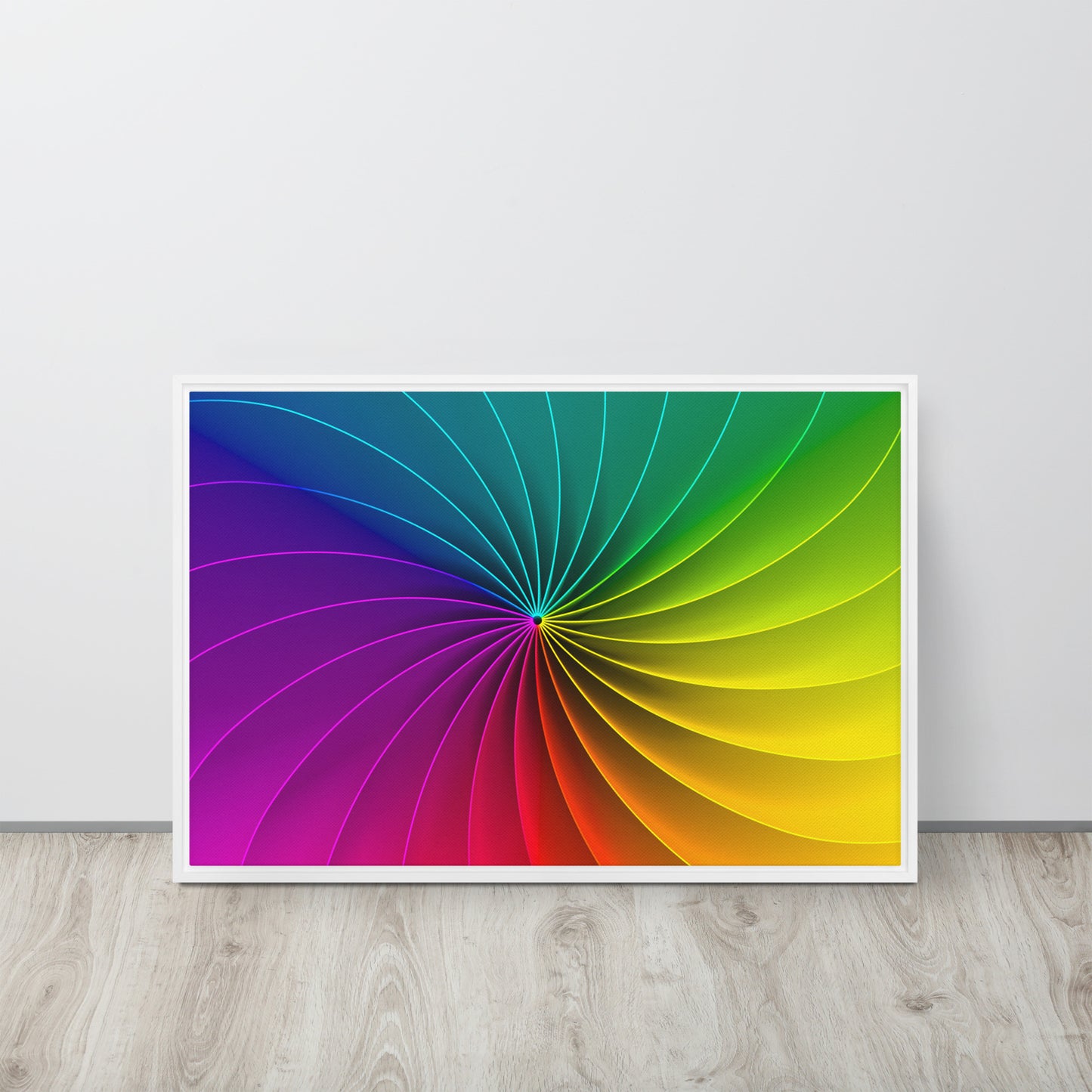 Colour Wheel. Framed canvas