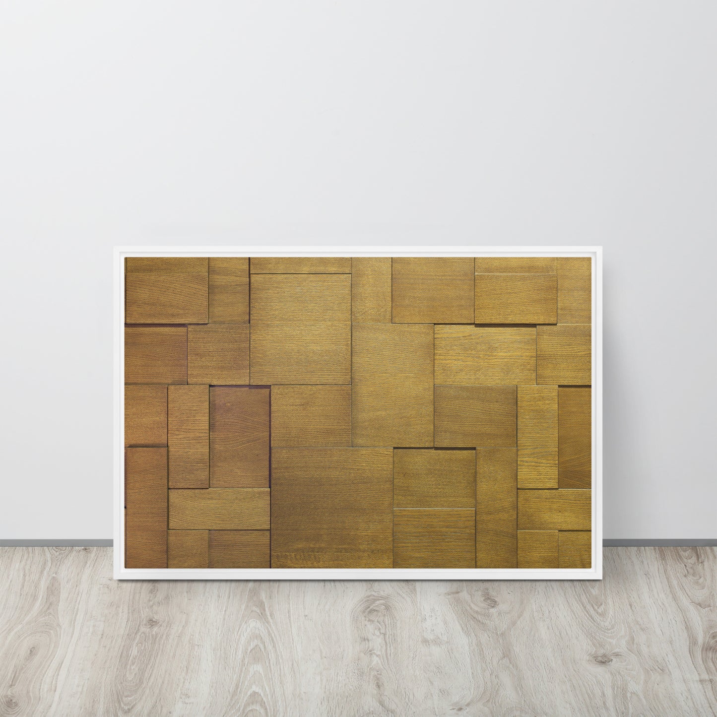 Modern Wood. Framed canvas