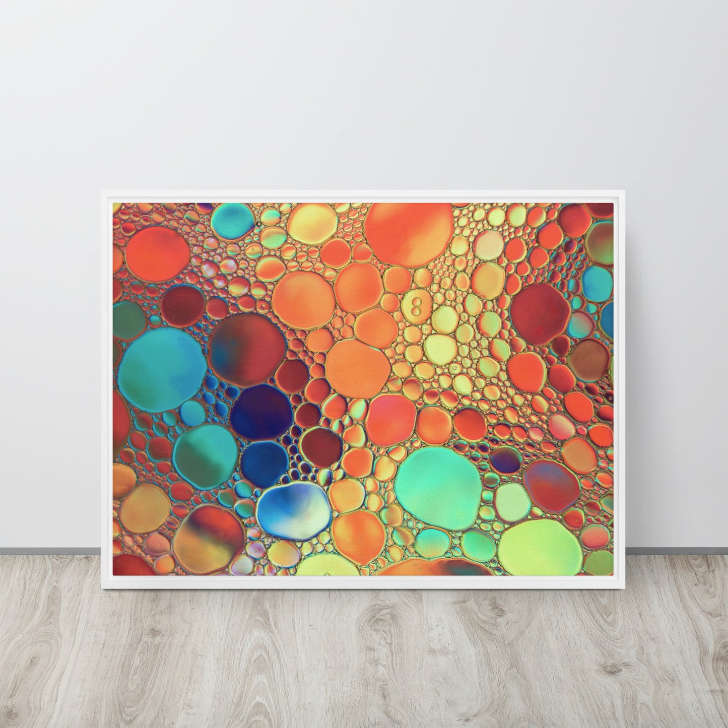 Bubbles 8. Framed canvas