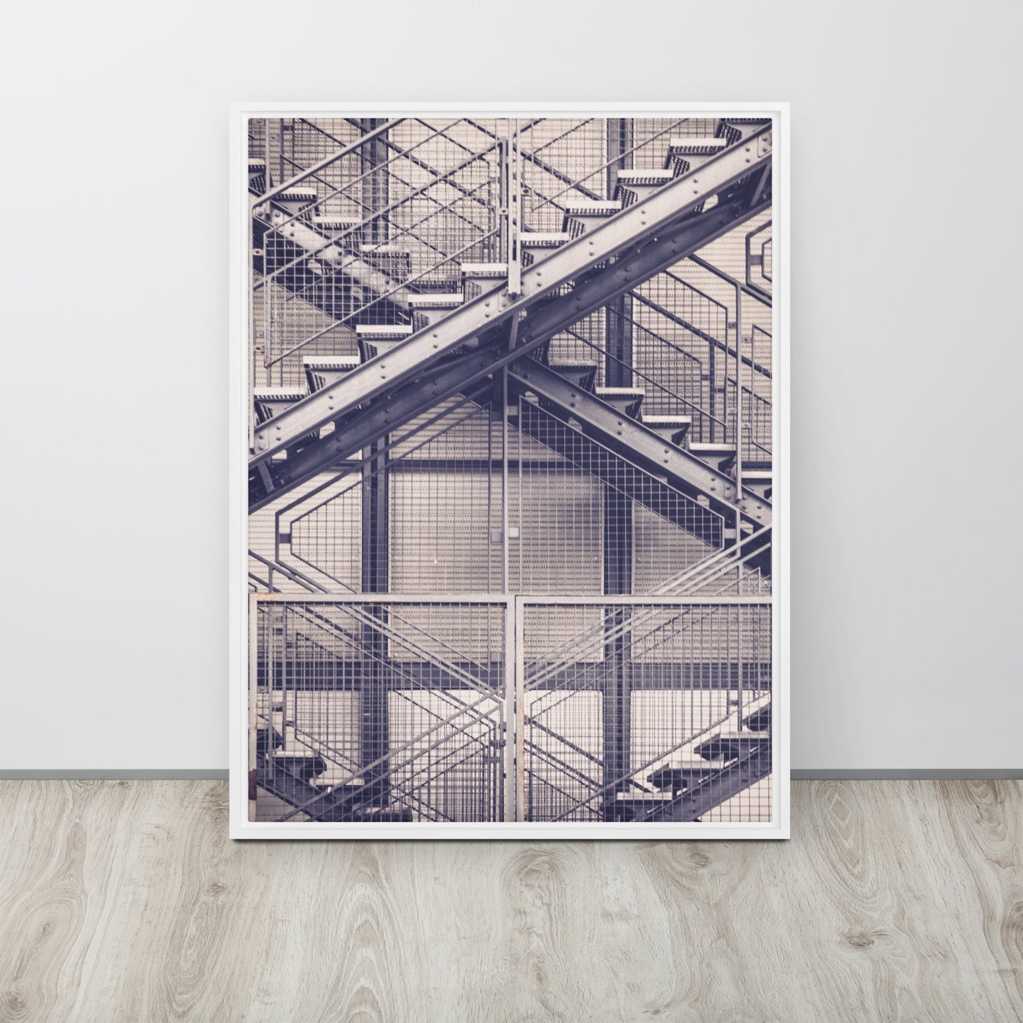 Stairs. Framed canvas