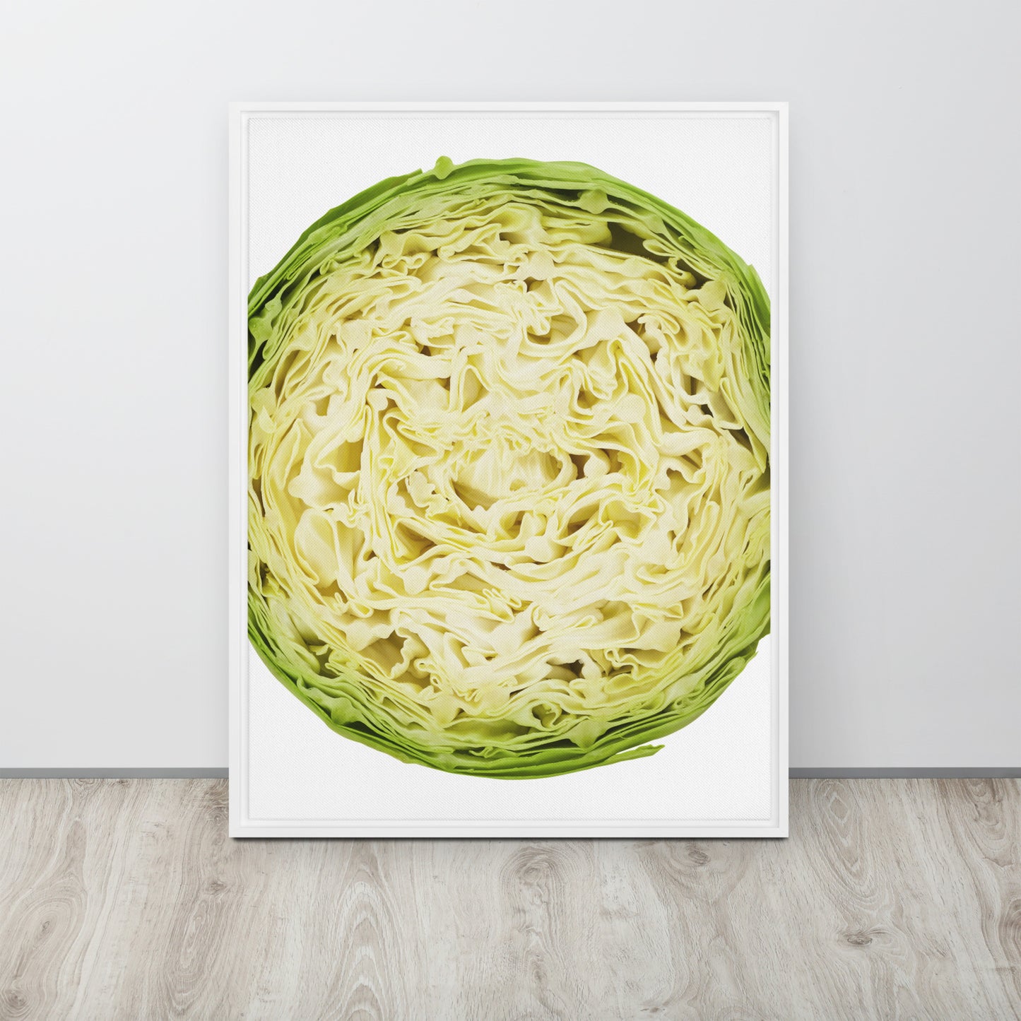 CABBAGE. Framed canvas