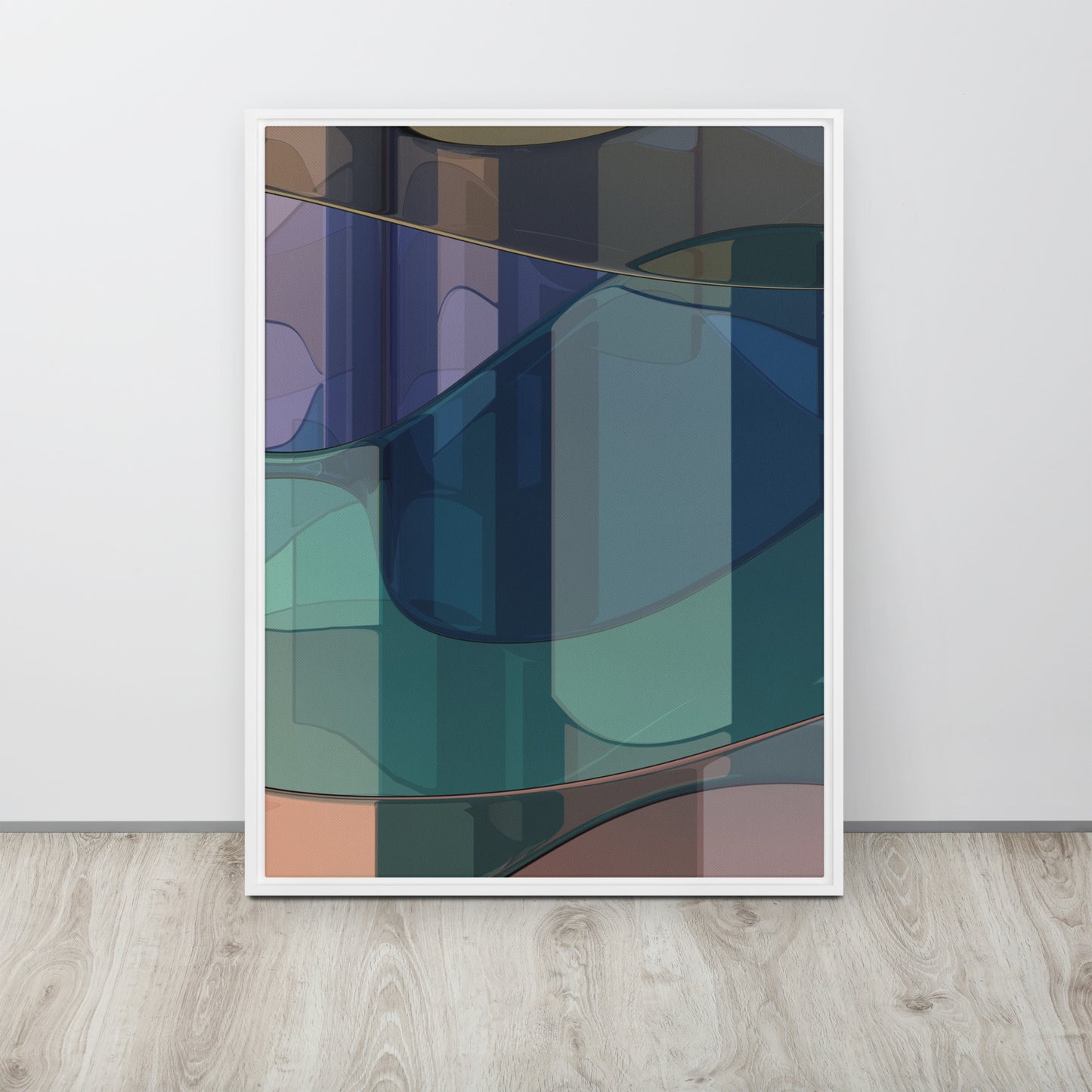 ABSTRACT. Framed canvas