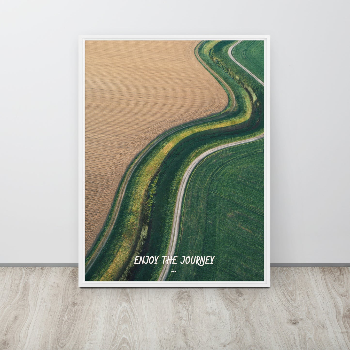 ENJOY THE JOURNEY. Framed canvas