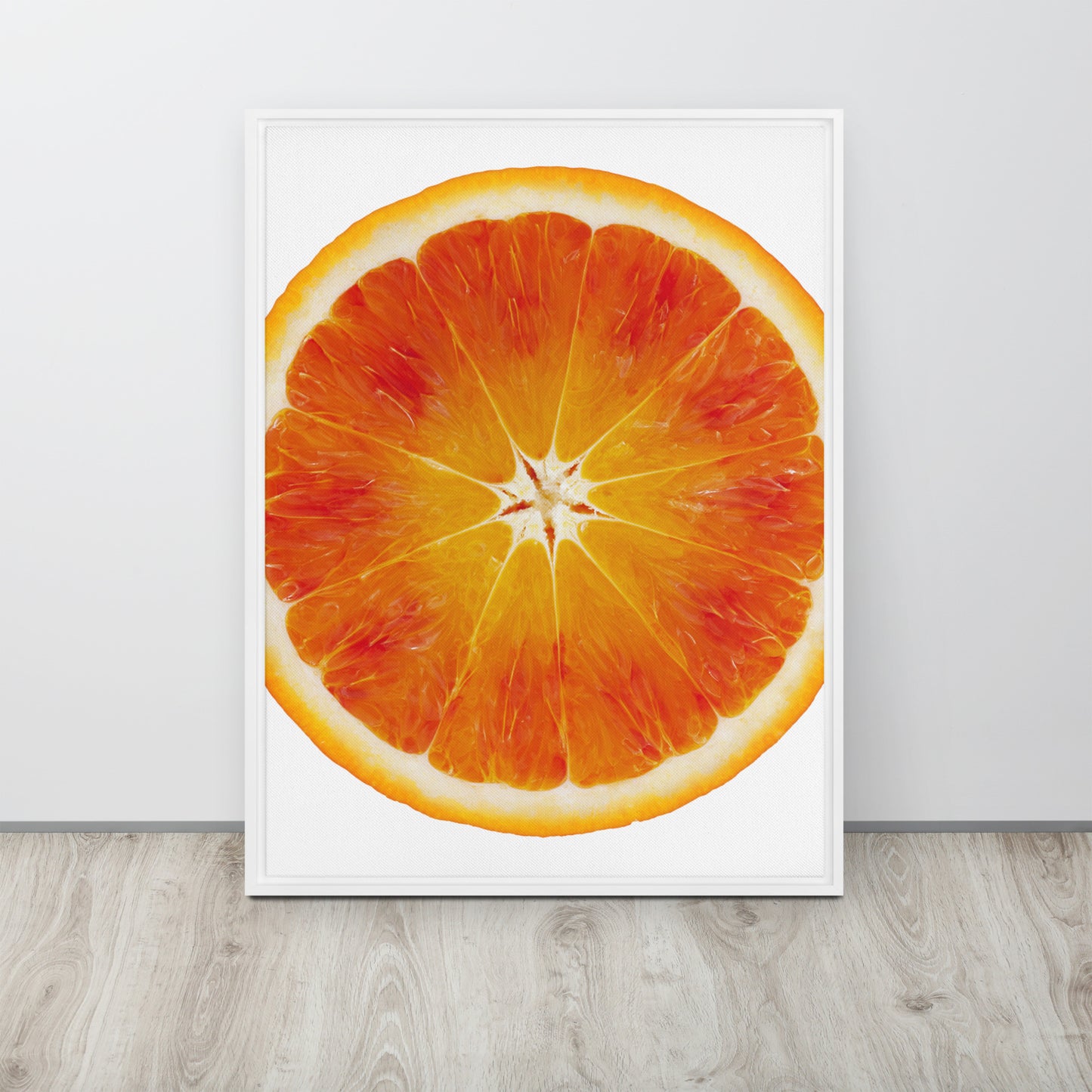 ORANGE. Framed canvas