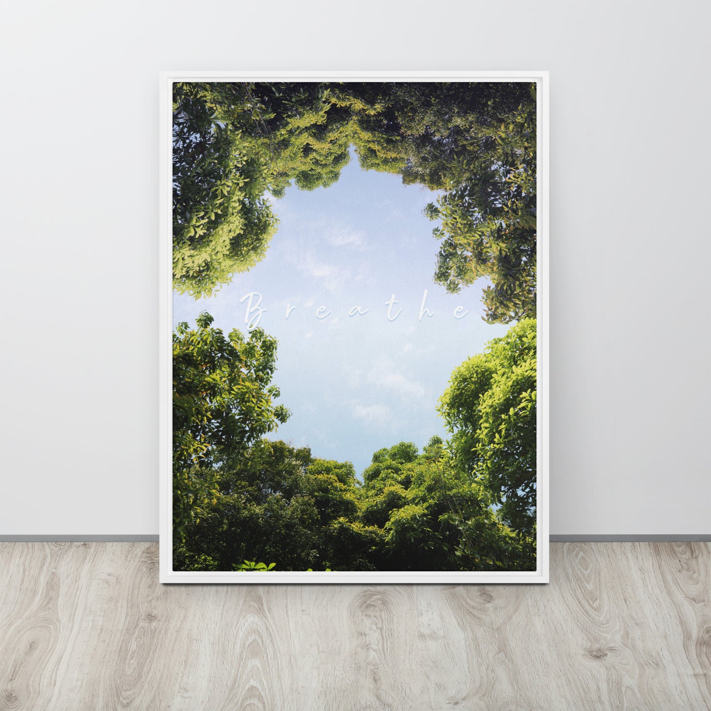 BREATHE. Framed canvas