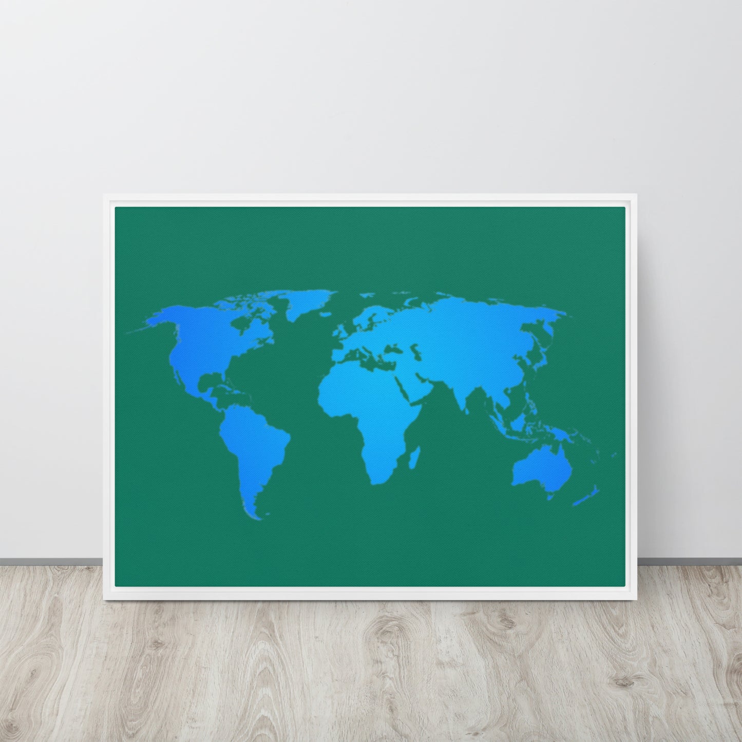 World Map, Framed canvas