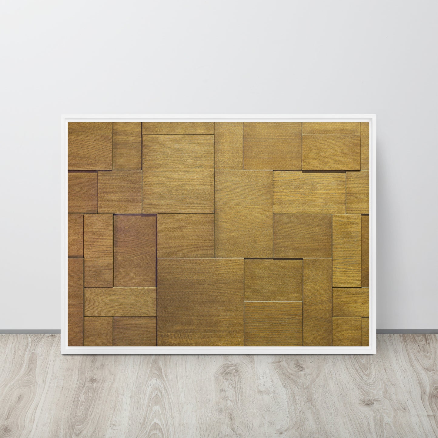 Modern Wood. Framed canvas