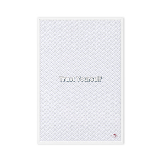 Trust Yourself (spaceship icon) Framed canvas