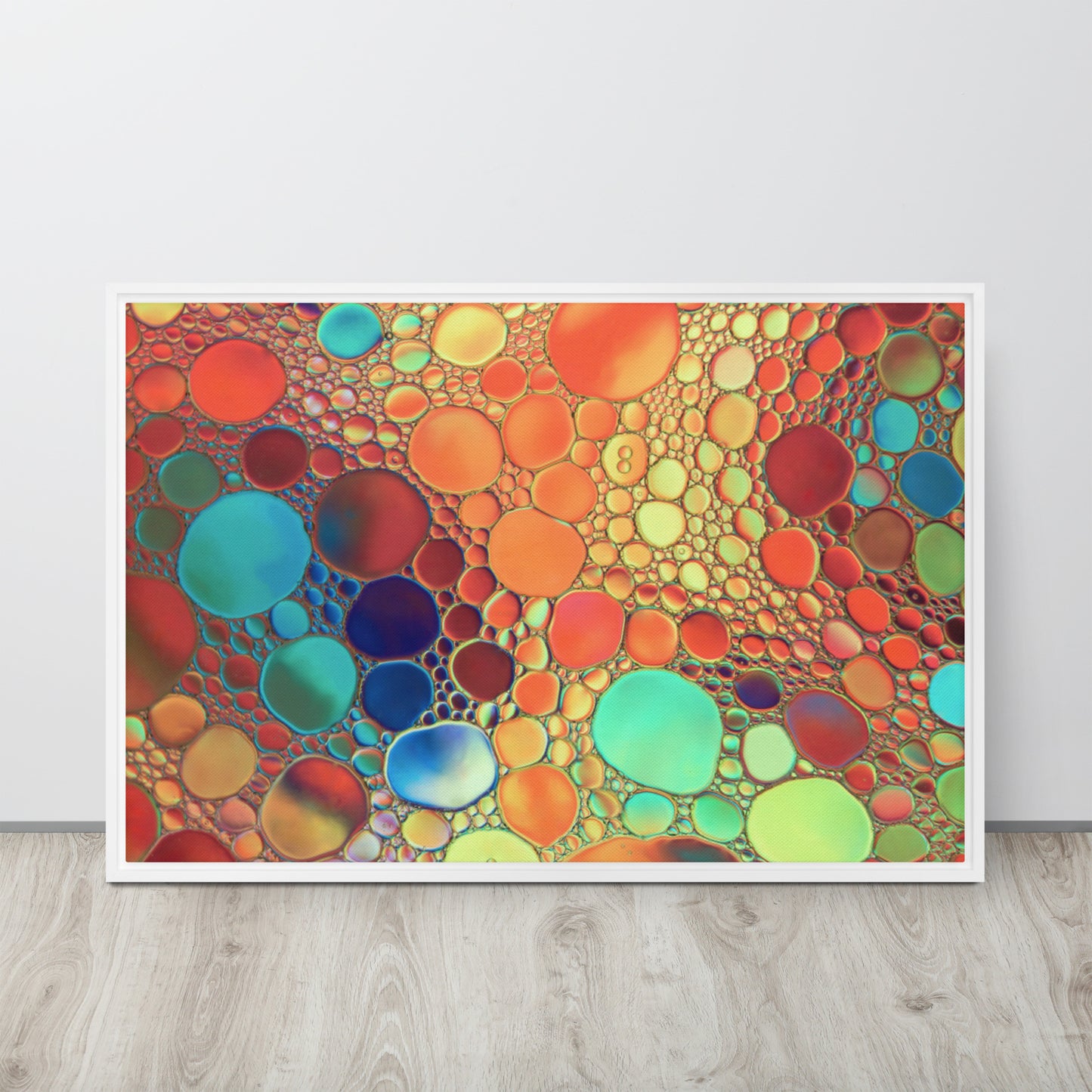 Bubbles 8. Framed canvas