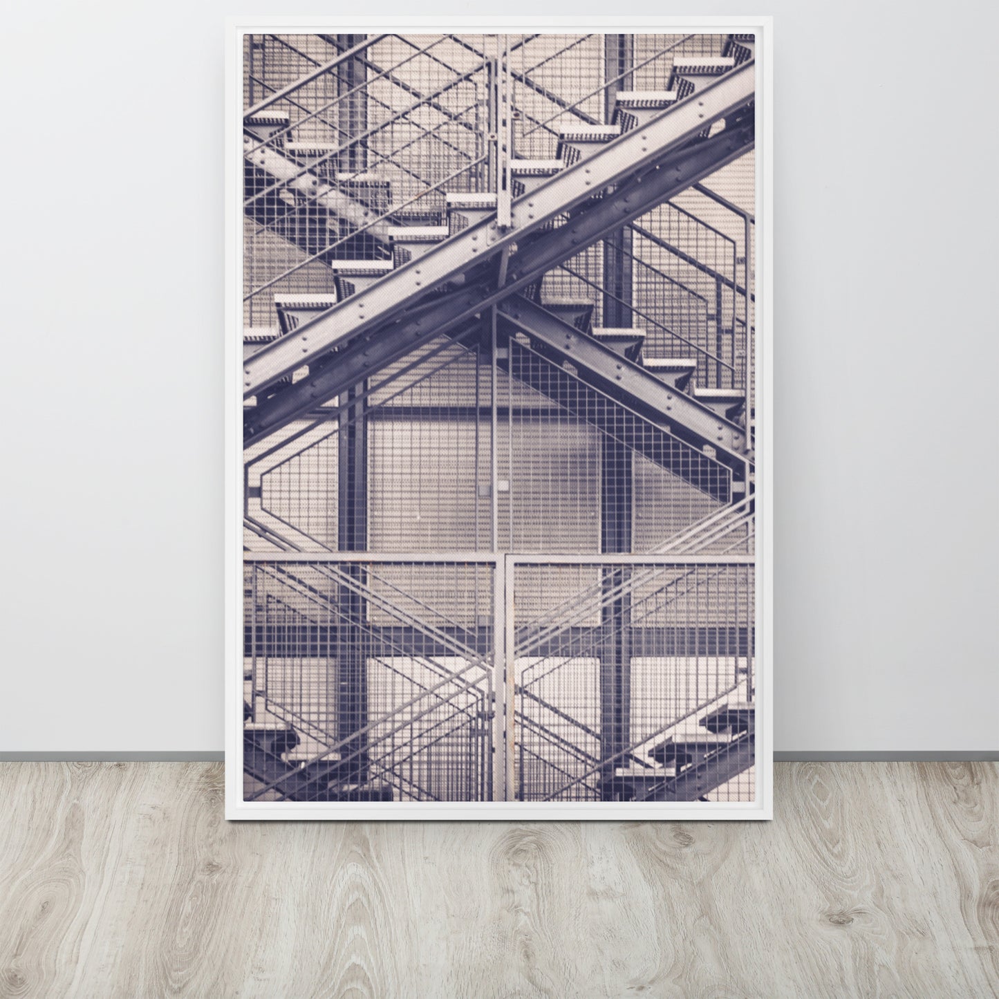 Stairs. Framed canvas