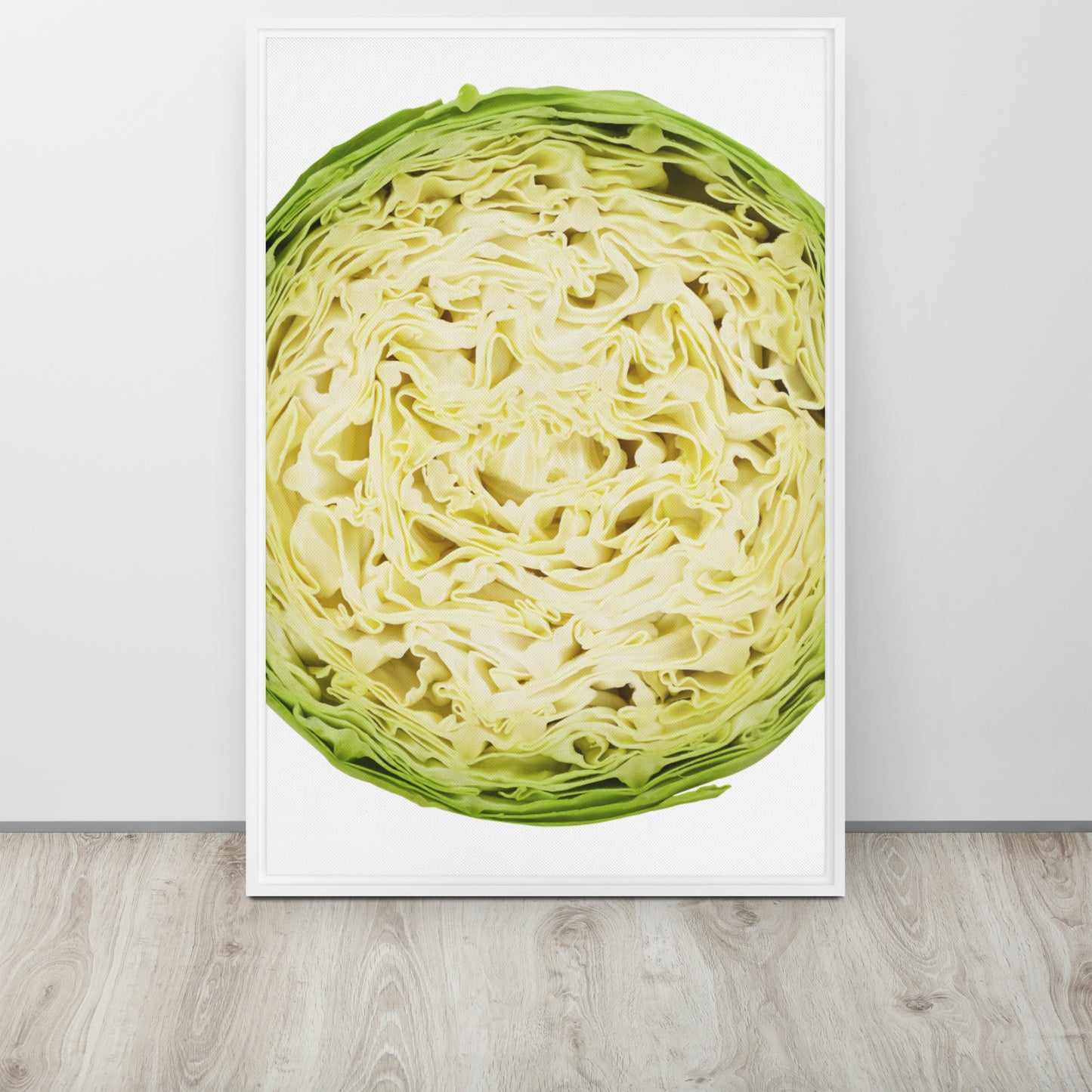 CABBAGE. Framed canvas