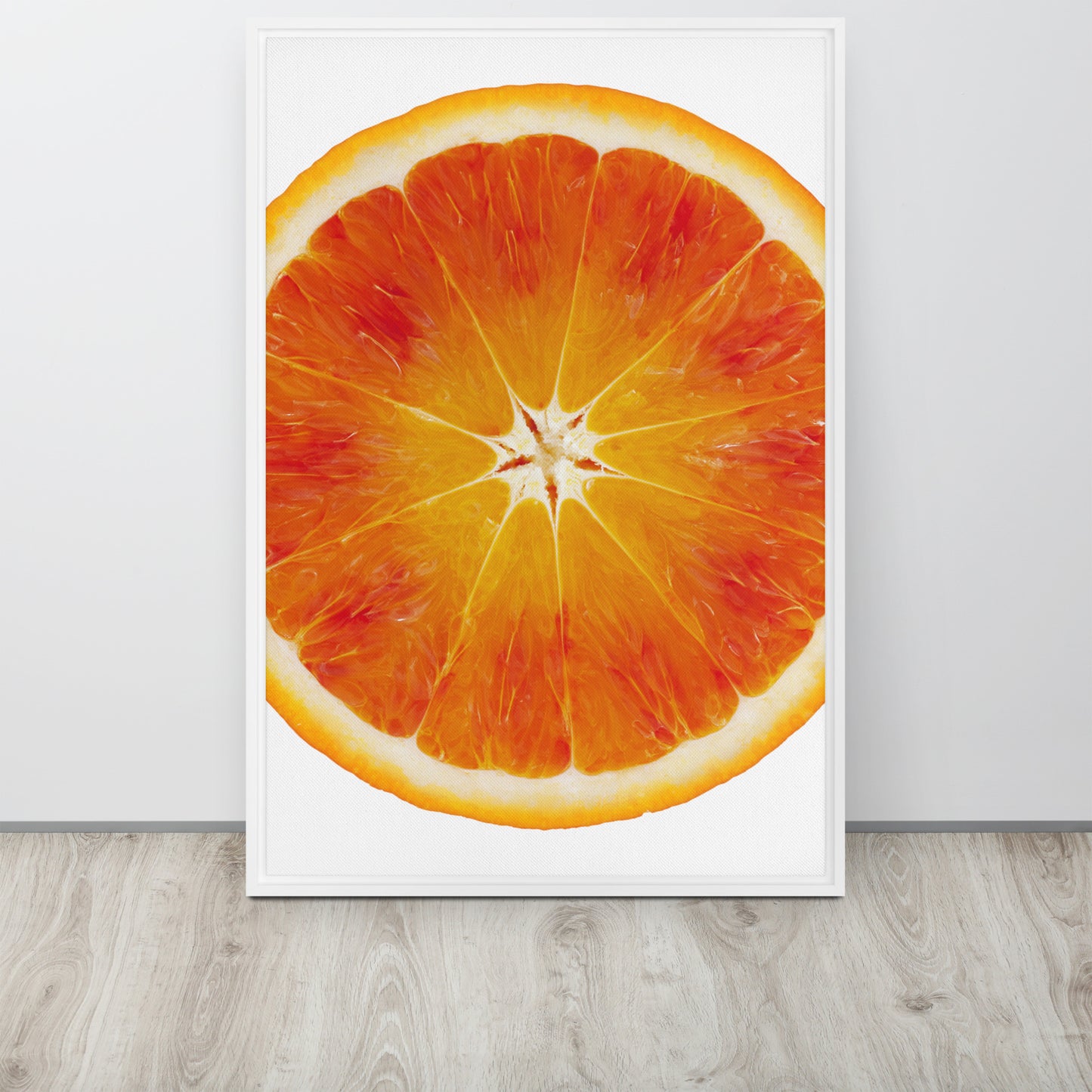 ORANGE. Framed canvas