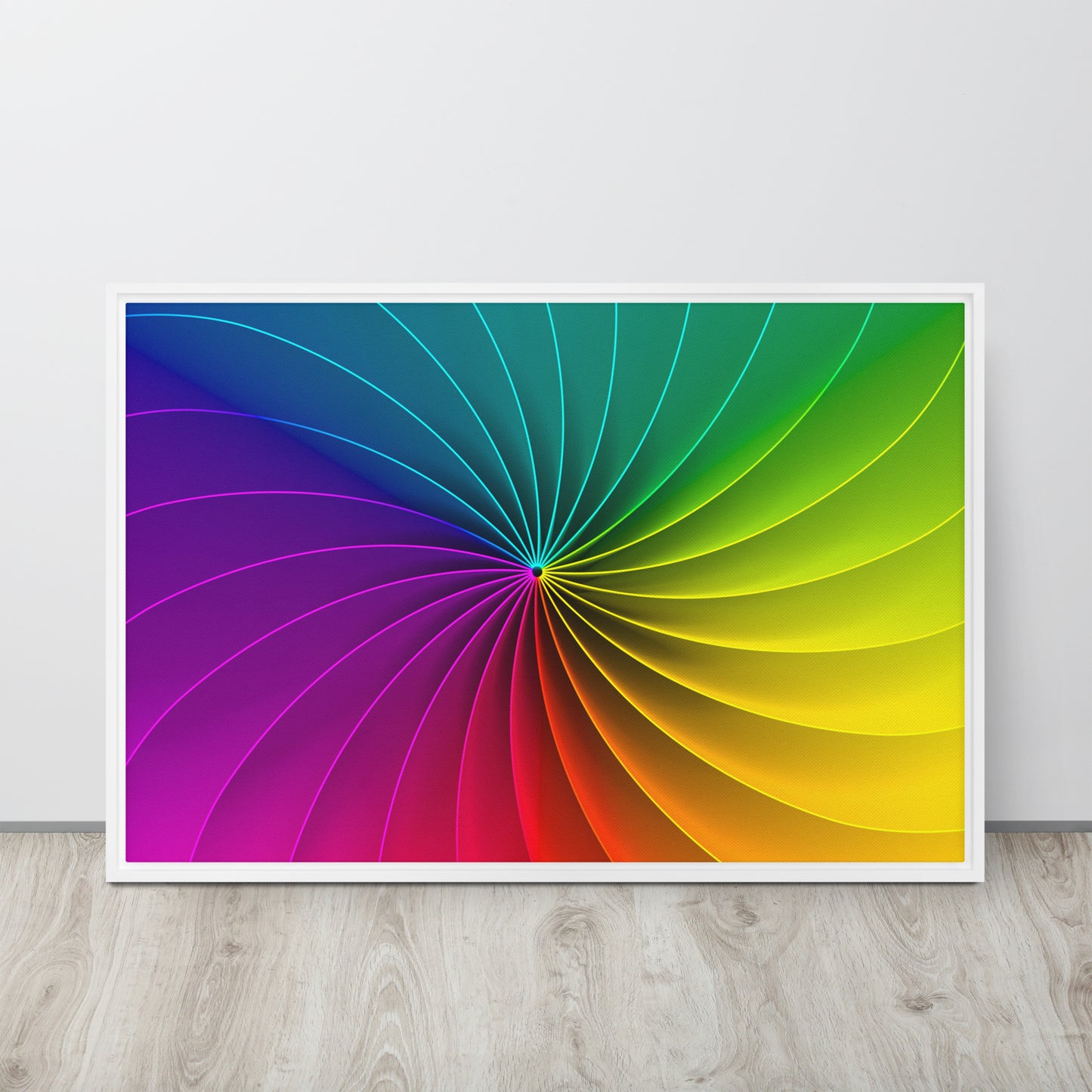 Colour Wheel. Framed canvas