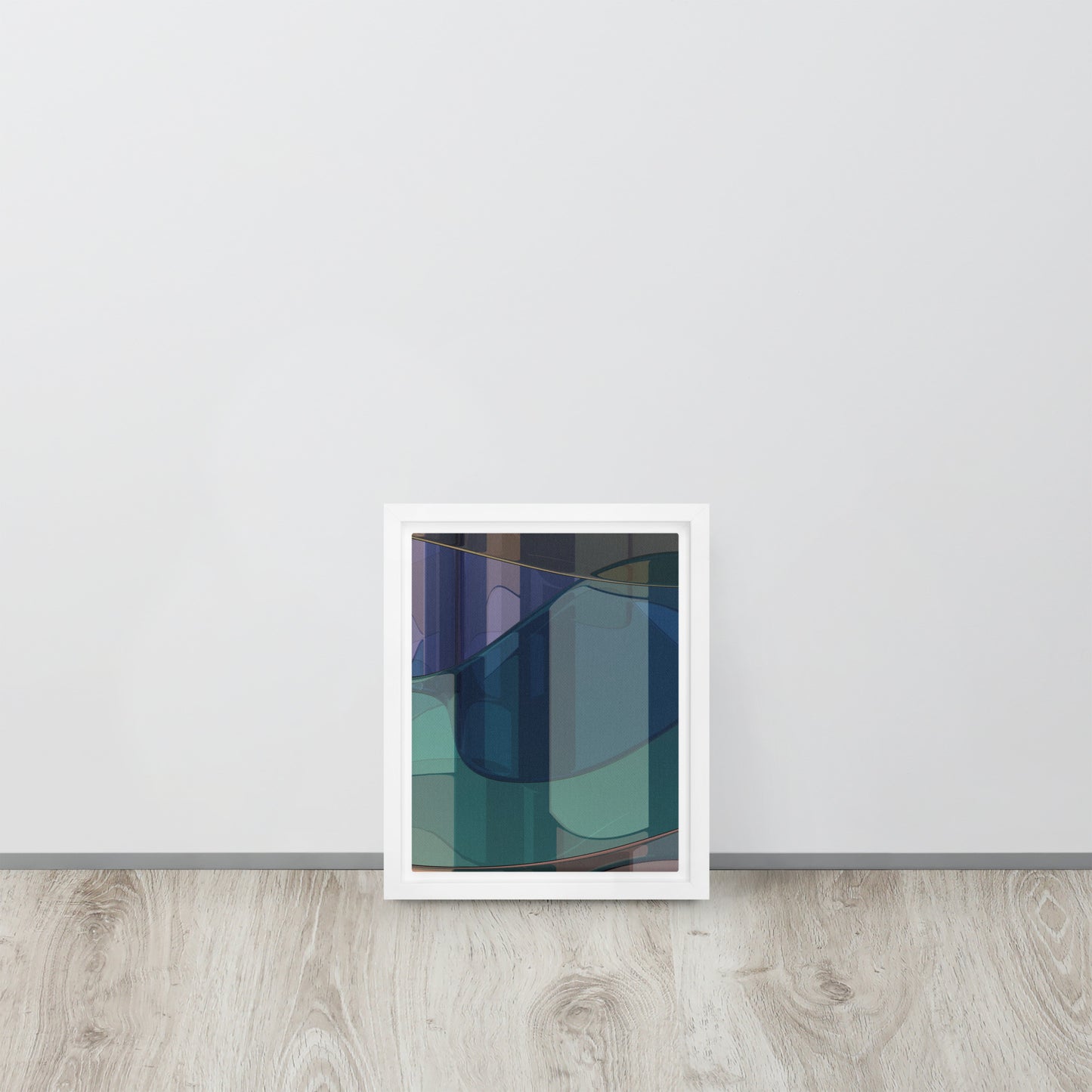 ABSTRACT. Framed canvas