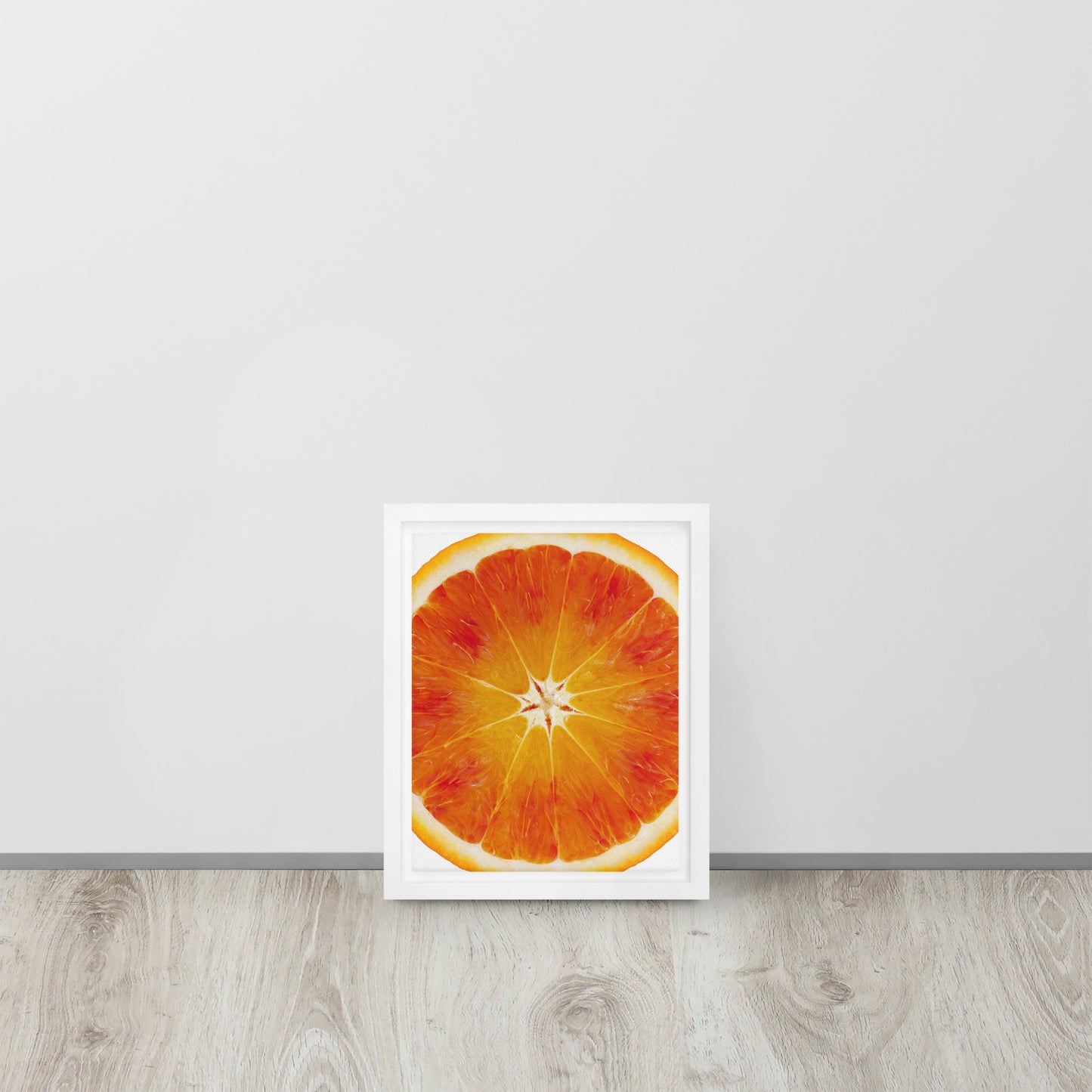 ORANGE. Framed canvas