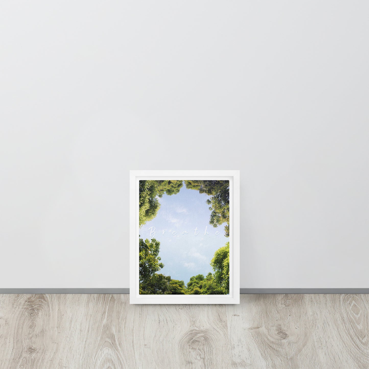 BREATHE. Framed canvas