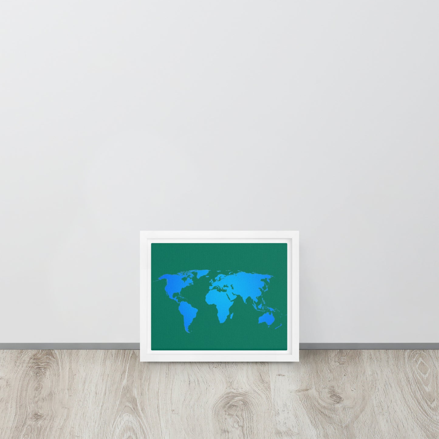 World Map, Framed canvas