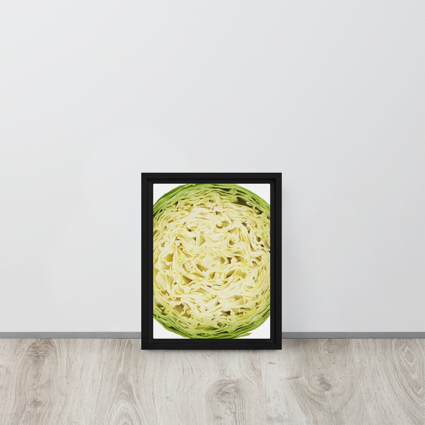 CABBAGE. Framed canvas