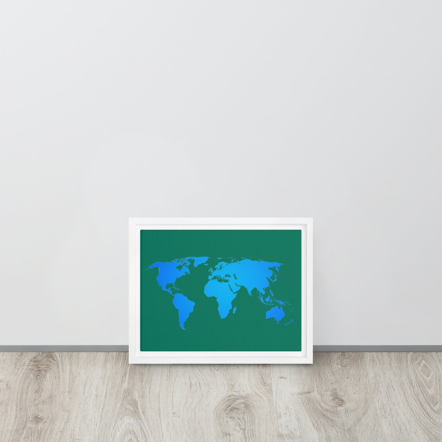 World Map, Framed canvas